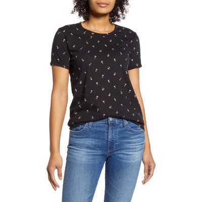 Lucky Brand Cocktail Print Tee, Black