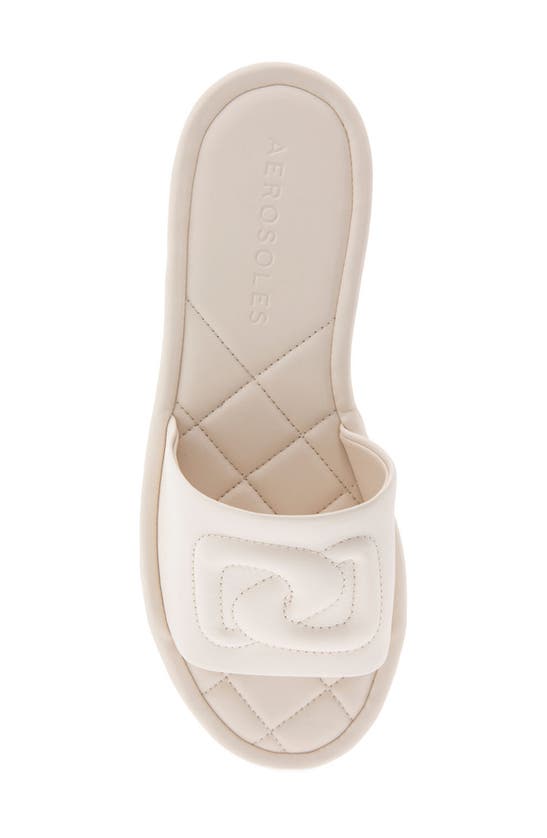 Shop Aerosoles Jilda Slide Sandal In Eggnog Leather