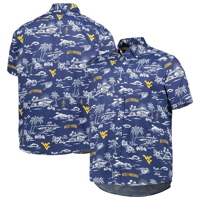 Men's Reyn Spooner Navy Chicago Bears Kekai Button-Up Shirt Size: Small