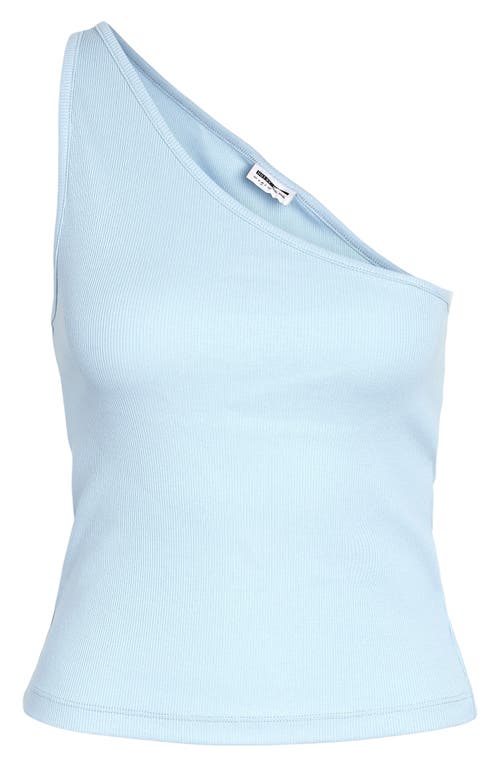 Judy One-Shoulder Rib Tank in Cerulean