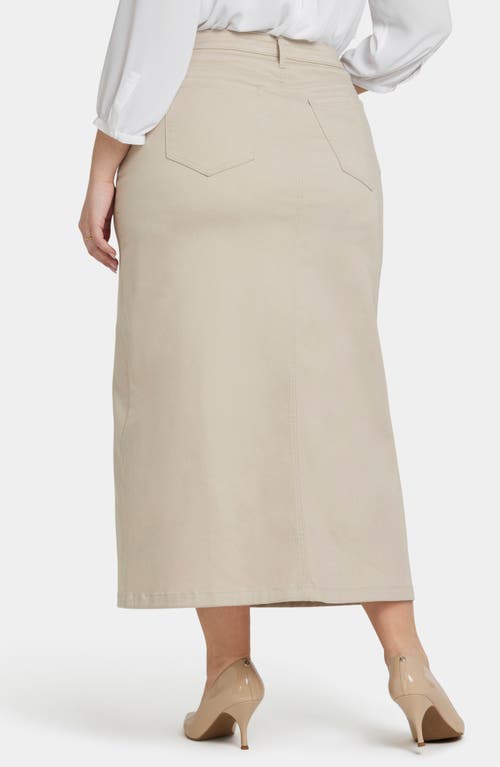 Nydj High Waist Slit Front Denim Maxi Skirt In Feather