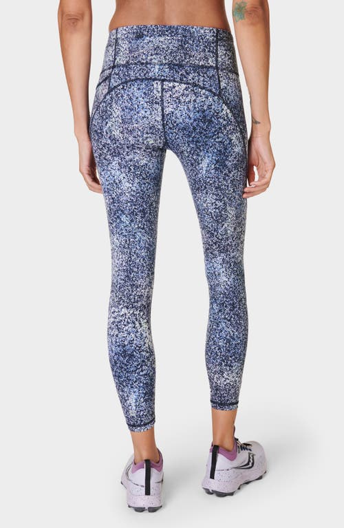 Sweaty Betty Power 7/8 Gym Leggings In Blue Speckle Print