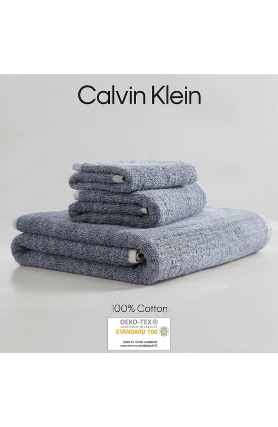 Shop Calvin Klein Captivate 3-piece Towel Set In Denim