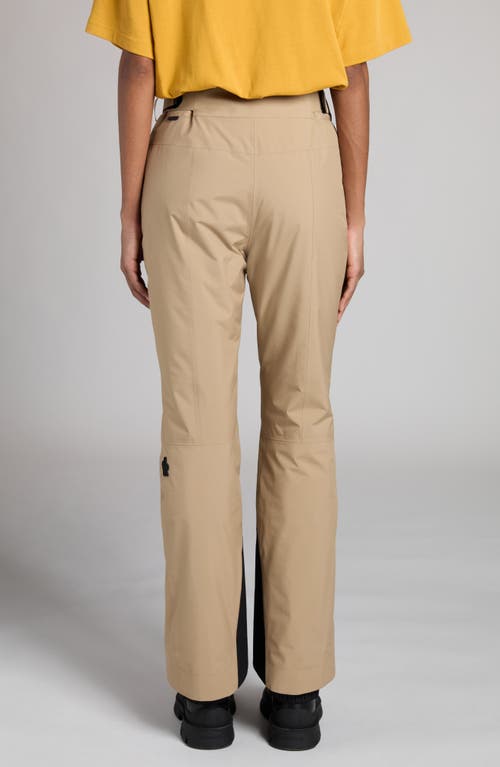 Moncler Technical Primaloft Gore-tex Ski Trousers In Camel