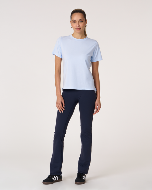 Shop Rebody Active Rebody Essentials Short Sleeve Top In Baby Blue