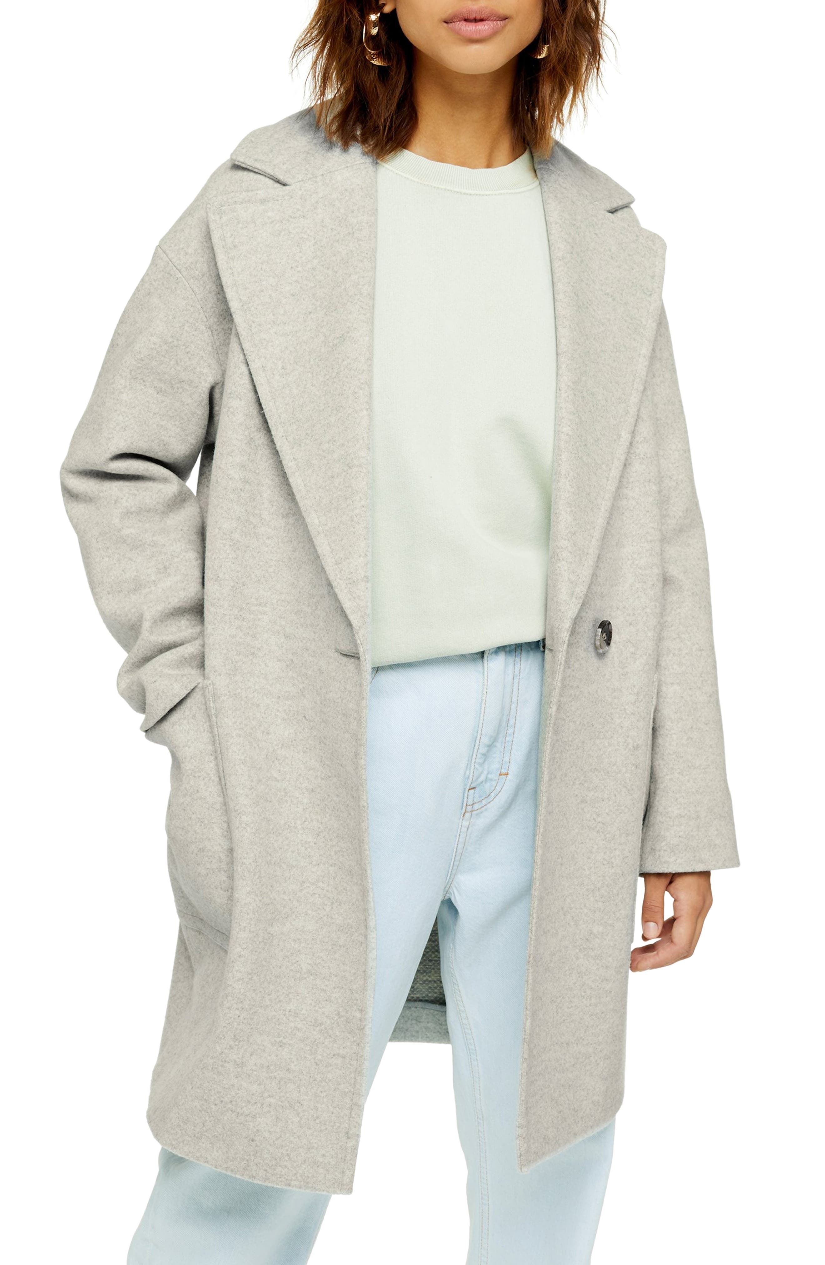 grey topshop coat