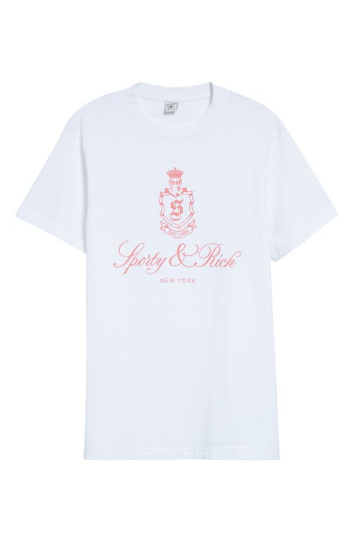 Shop Sporty And Rich Sporty & Rich Vendome Cotton Graphic T-shirt In White