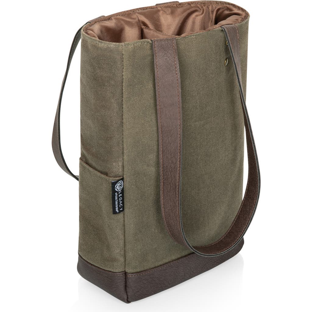 Picnic Time 2 Bottle Insulated Wine Cooler Bag In Green