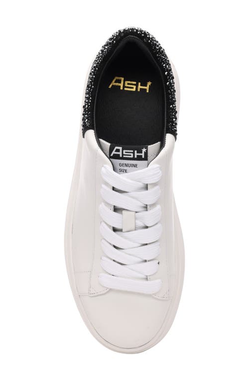 Shop Ash Moby Strass Platform Sneaker In White/black