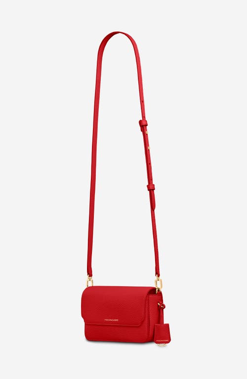 Maison De Sabre Maison De Sabré Mini Leather Flap Bag In Pomegranate Red