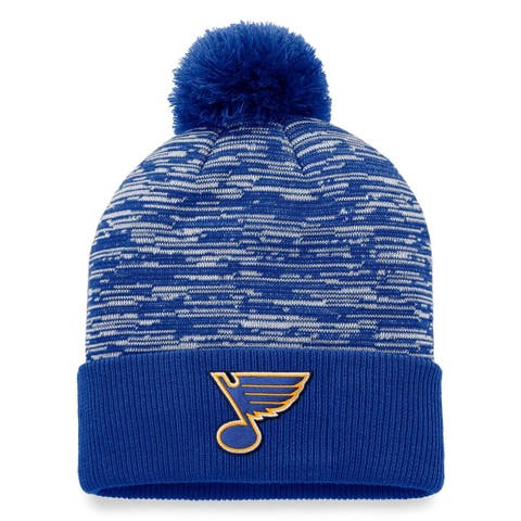 St. Louis Blues Youth Blue/Black Logo Outline Cuffed Knit Hat