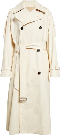 Burberry white best sale trench