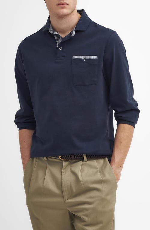 BARBOUR BARBOUR CORPATCH LONG SLEEVE POLO