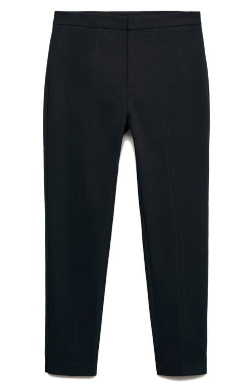 Shop Mango Crop Skinny Pants In Black