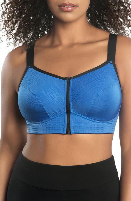 Parfait Front Zip Sports Bra in Nautical Blue at Nordstrom, Size 40Ff