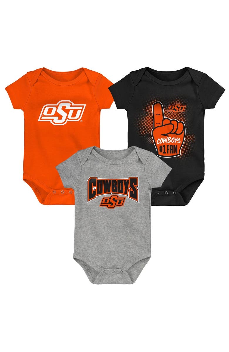 Outerstuff Infant Orange/Black/Heathered Gray Oklahoma State Cowboys 3-Pack  Game On Bodysuit Set | Nordstrom