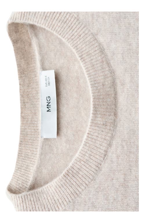 Shop Mango Cashmere Sweater In Light/pastel Grey