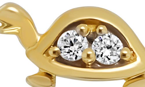 Bony Levy Icon Diamond Turtle Stud Earrings In 18k Yellow Gold