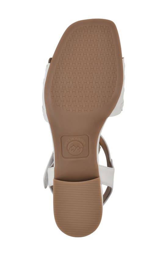 Shop White Mountain Footwear Alumina Block Heel Sandal In White/ Smooth