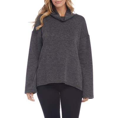 Karen Kane Double Knit Turtleneck Sweater, Grey