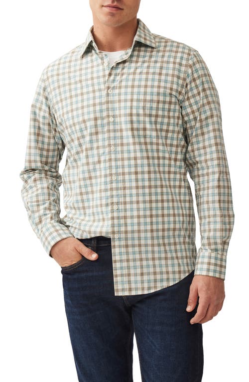 Shop Rodd & Gunn Dowling Bay Sports Fit Check Cotton Button-up Shirt In Taupe