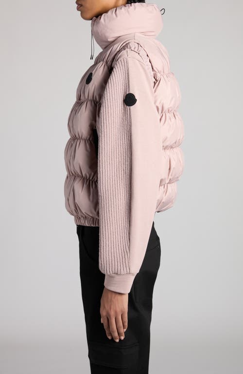 Shop Moncler Apriate Down Puffer Vest In Mauve Fanee