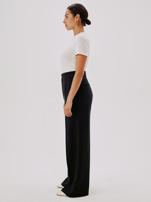 Another Tomorrow Doppio Wide Leg Pant In Black
