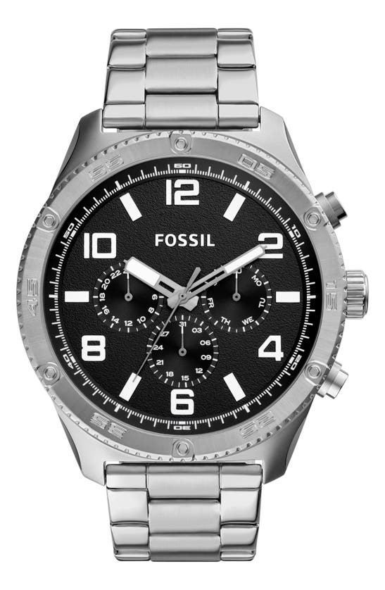 Fossil Brox Three-hand Quartz Bracelet Watch, 50mm In Silver