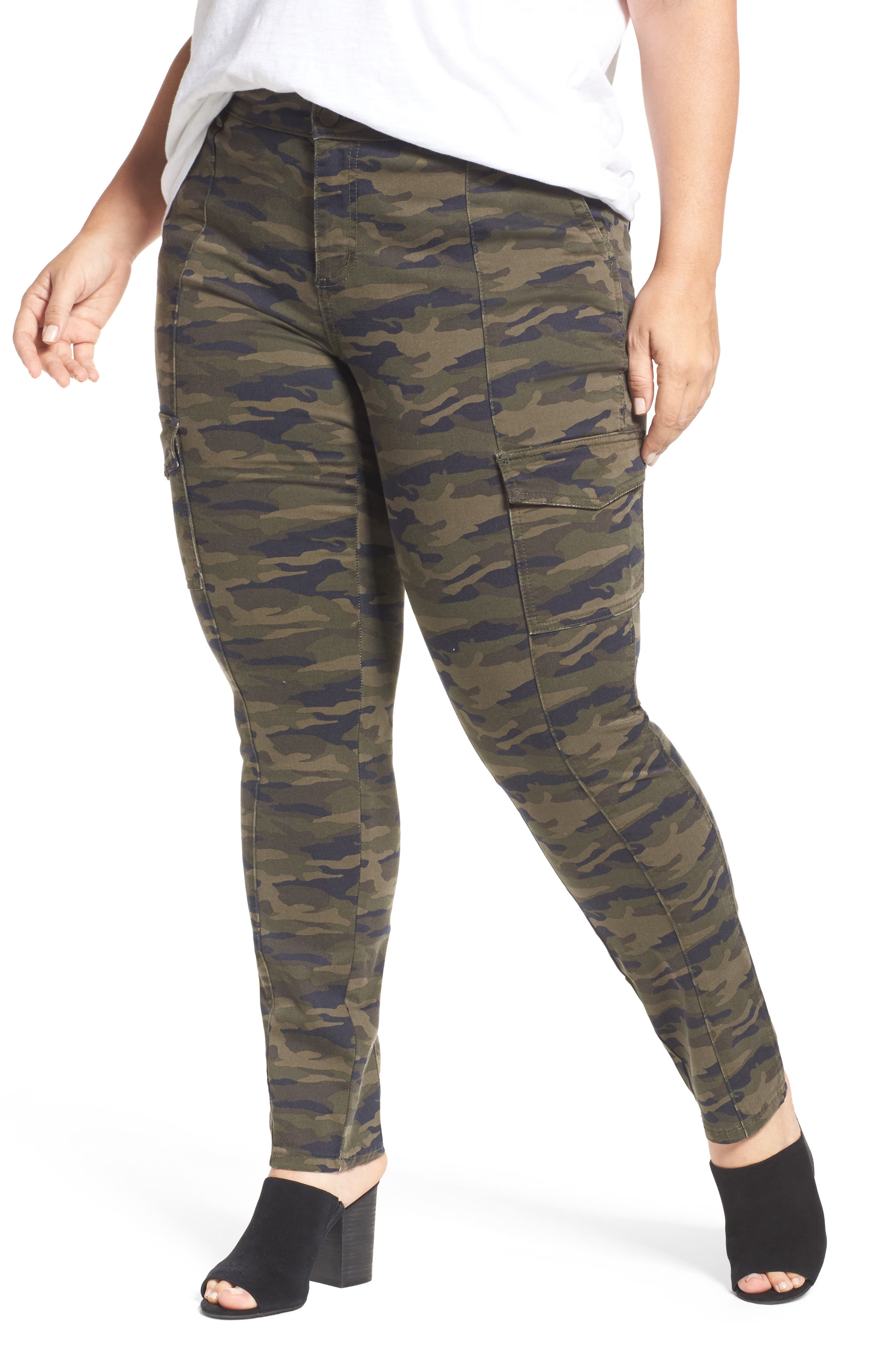 plus size skinny cargo pants