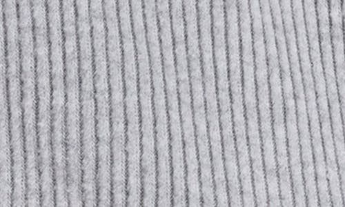 Dkny Ribbed Full Zip Hoodie In Pearl Grey Heather