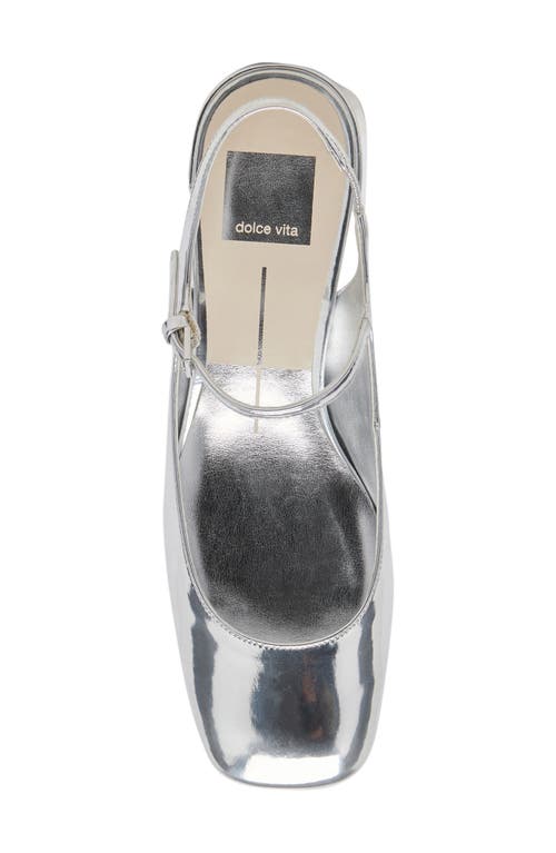 Dolce Vita Maggi Ankle Strap Pump In Silver Specchio Stella