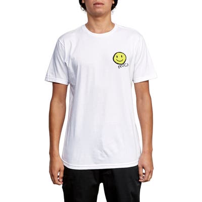 Rvca White Graphic T-Shirt, White