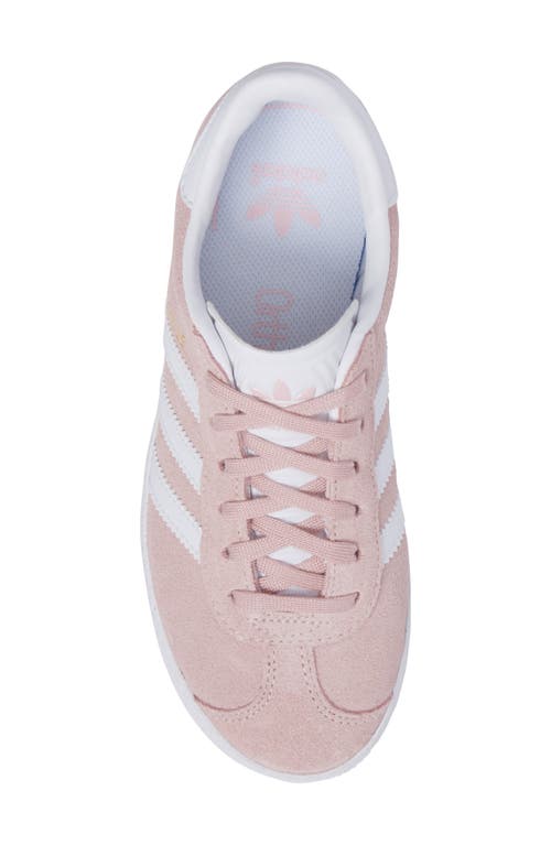 Shop Adidas Originals Adidas Gazelle Sneaker In Icy Pink/white/gold