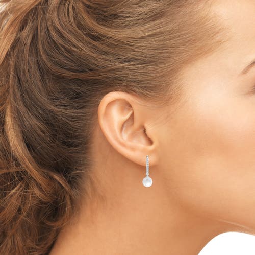 Donatello Gian Sterling Silver Pearl And Crystal Earrings In Silver