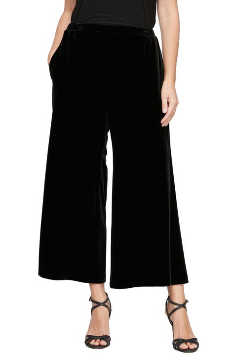 WOMEM Flowy Pants For Women, Winter warm thick women's long velvet England  loose casual t wide leg velvet pants clothes velvet pants (Color : Black,  Size : XL) price in Saudi Arabia