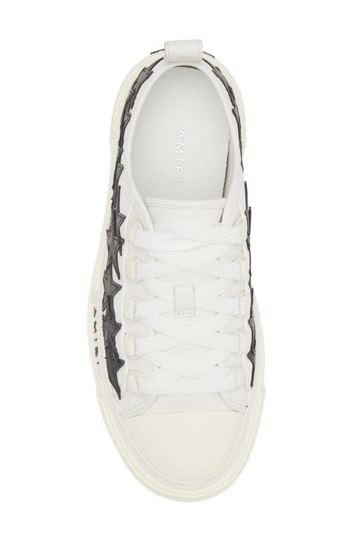 Amiri 'skel Top Low' White And Black Sneaker With Logo Patch On The Tongue And Contrasting Details On The In White Black