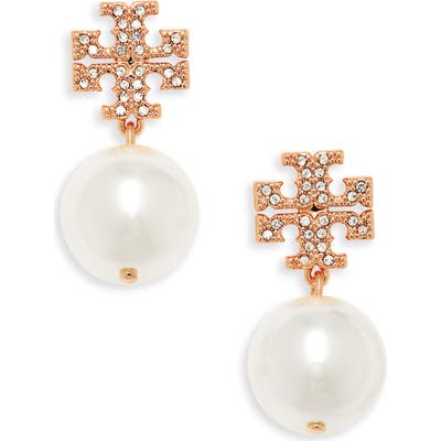 Tory Burch Imitation Pearl Drop Earrings