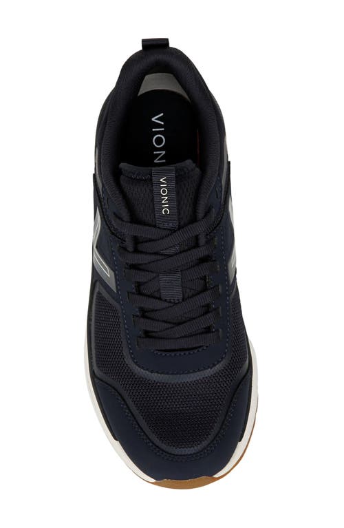 Shop Vionic Strider Tech Walking Shoe In Navy Blazer