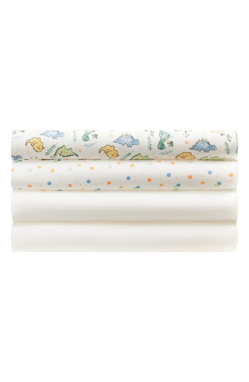 Under the Nile Assorted 4-Pack Organic Cotton Burp Cloths in Cherries at Nordstrom