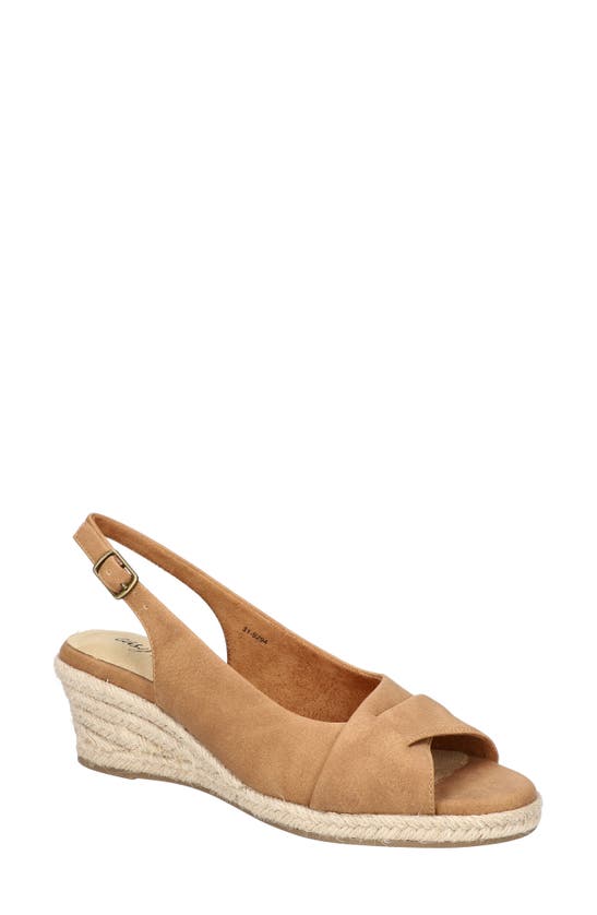 Shop Easy Street Devlin Wedge Sandal In Tan