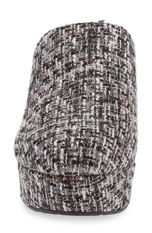 Chocolat Blu Gertie Platform Clog In White/black Tweed