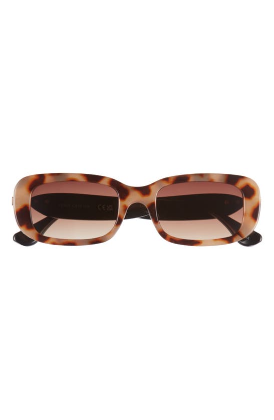 Vince Camuto Narrow Rectangle Sunglasses In Brown