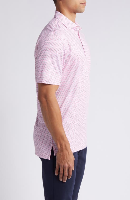 Shop Johnnie-o O'malley Neat Prep-formance Polo In Dahlia