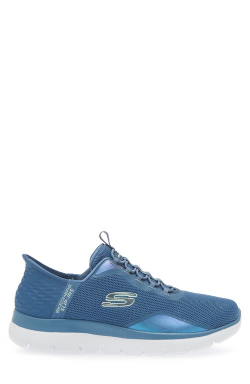 Shop Skechers Hands Free Slip-in Sneaker In Teal/blue