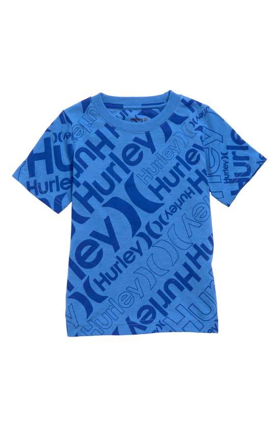 Hurley Kids' Tracer Logo T-shirt In Blue