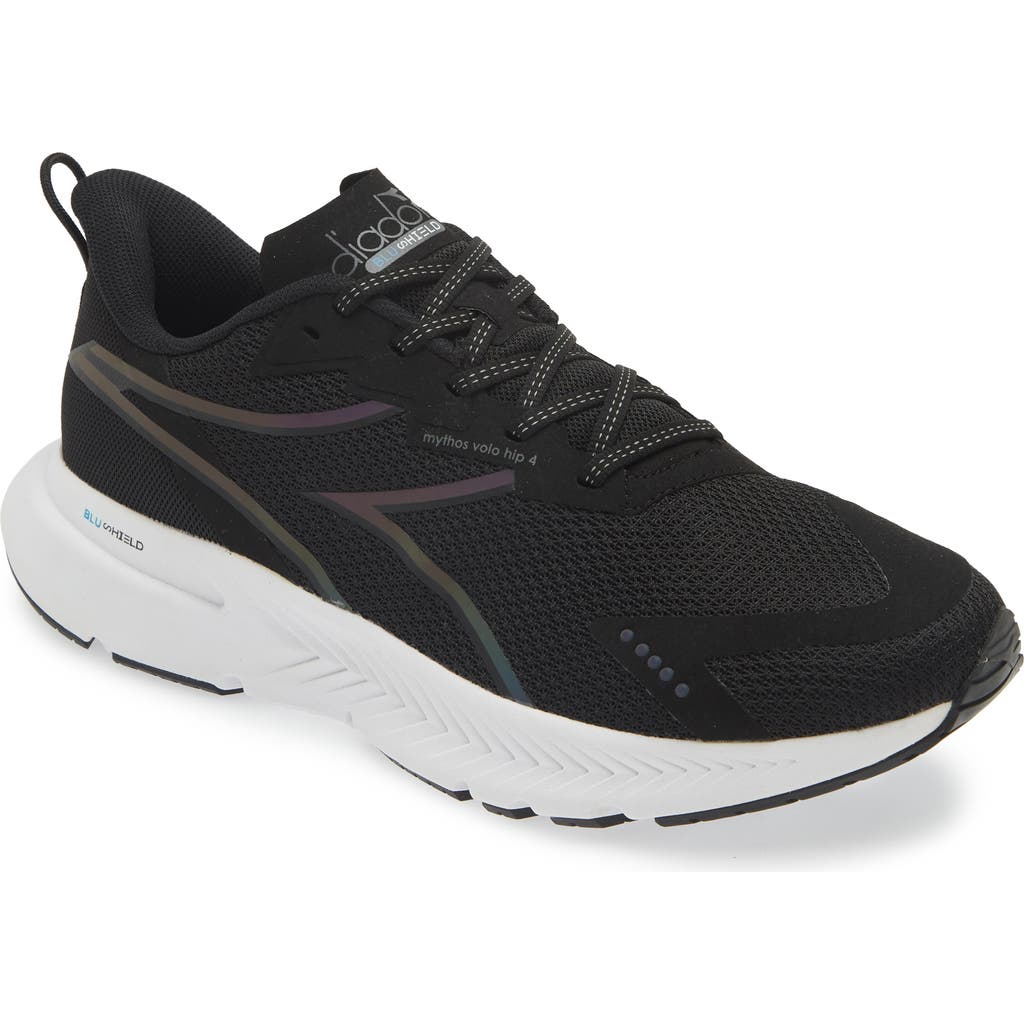 Diadora Mythos Blushield Volo 4 Hip Running Shoe In Black/white