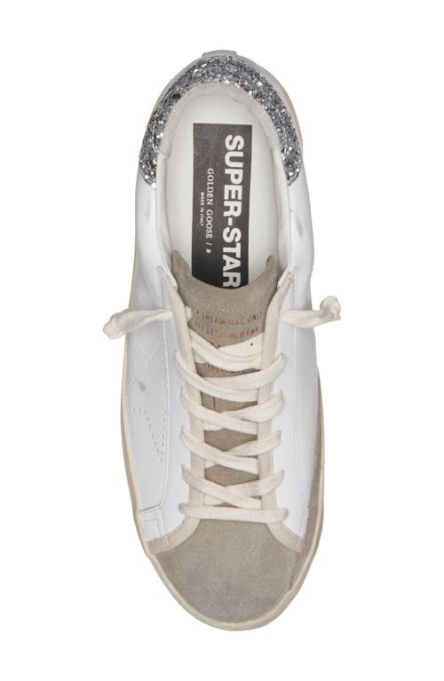 Shop Golden Goose Super-star Sneaker In White/taupe/silver