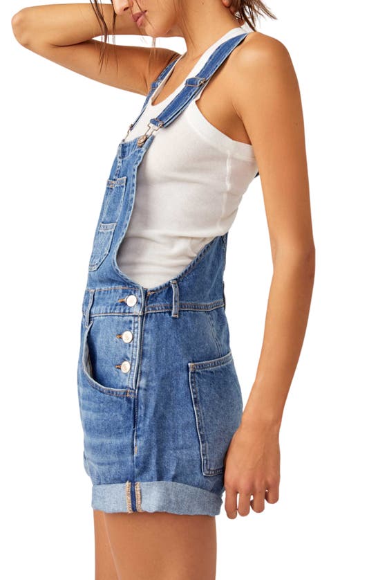 Shop Free People We The Free Ziggy Denim Shortalls In Mantra