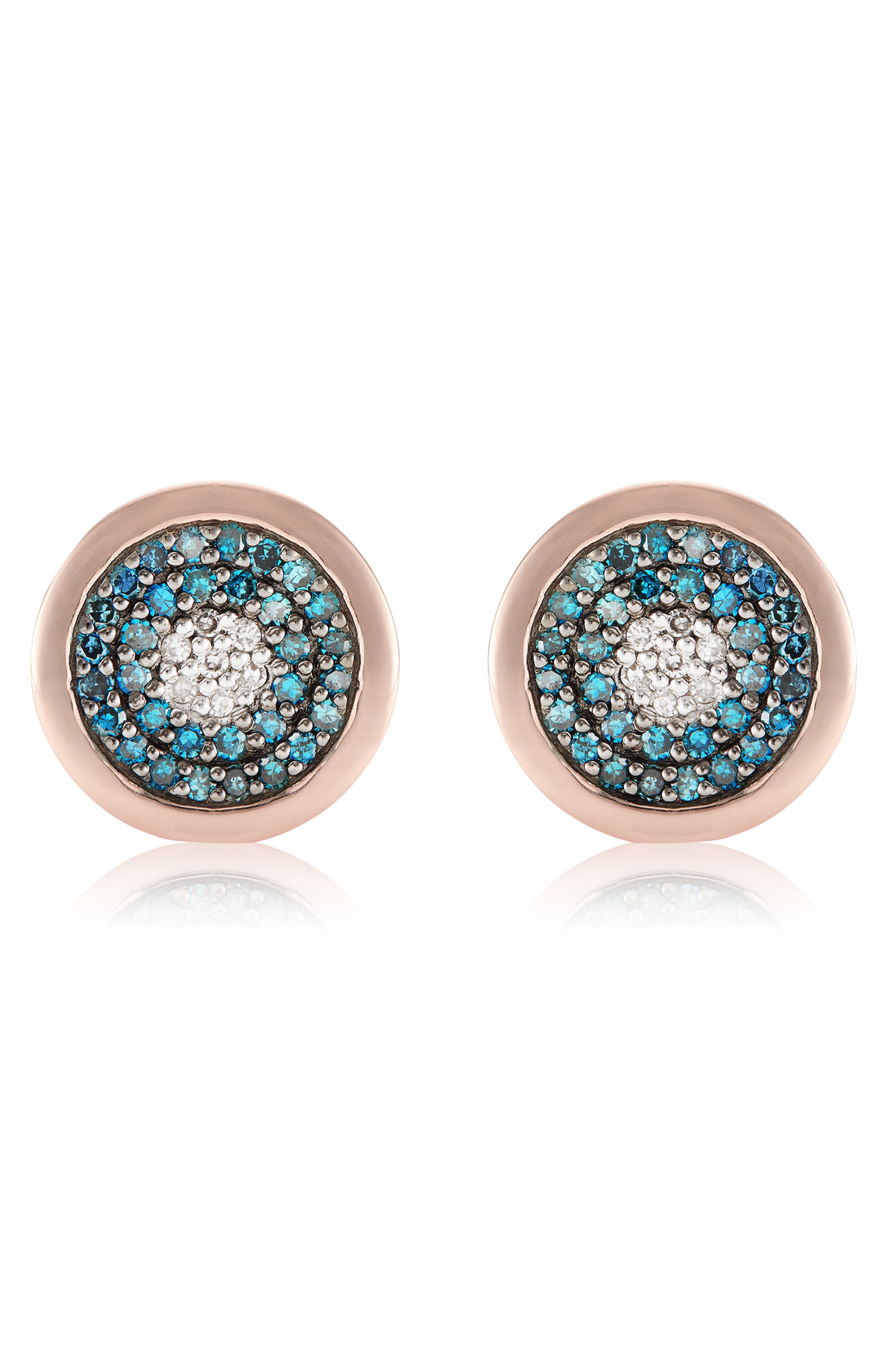 Monica Vinader Evil Eye Stud Diamond Earrings Nordstrom