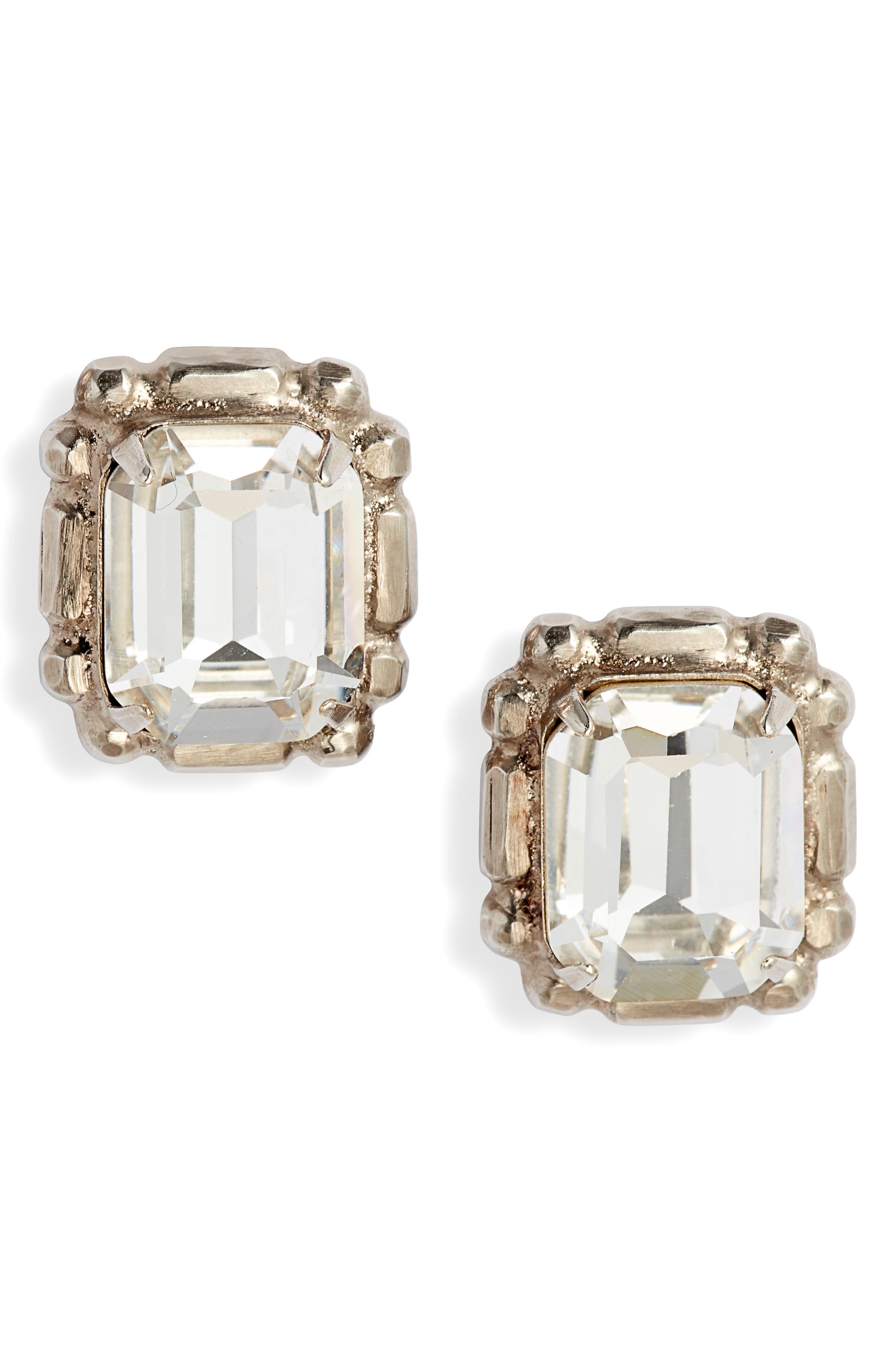 Sorrelli Emerald Cut Crystal Stud Earrings | Nordstrom